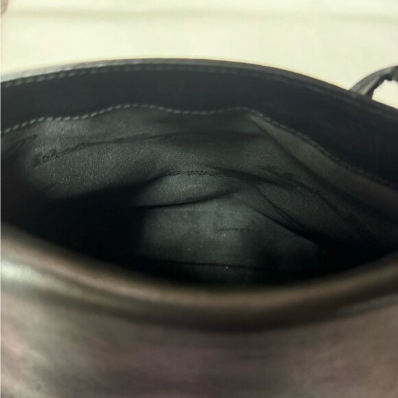 Salvatore Ferragamo Black Leather Shoulder Bag Vintage - Picture 8 of 11